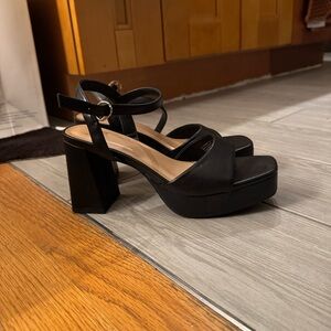 Faux Leather Platform Sandals